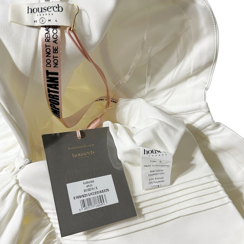 HOUSE OF CB Katherine Strapless Corset Mini Dress, White, Small - Picture 11 of 11